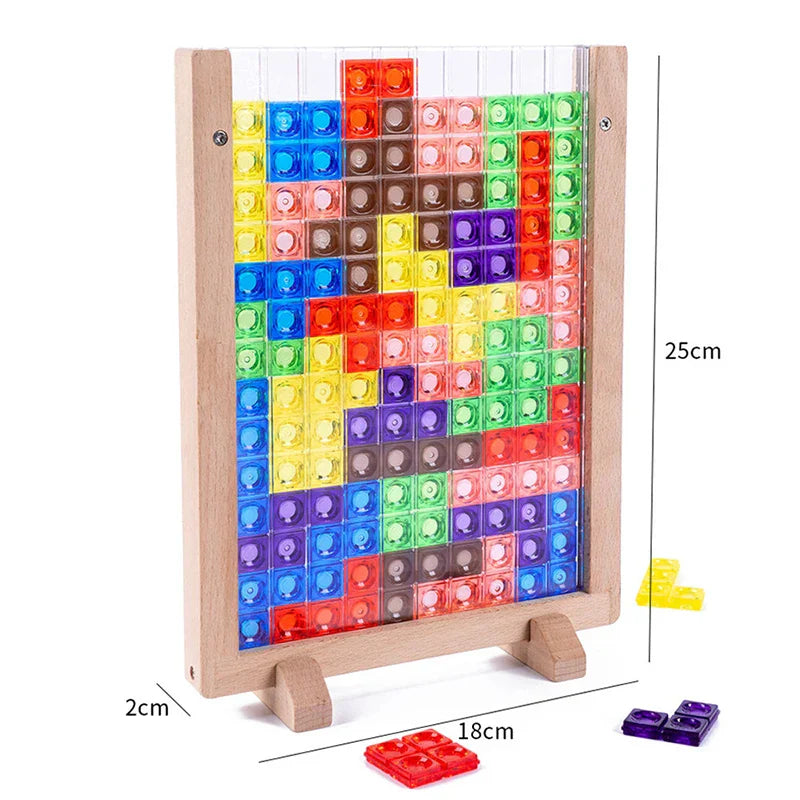 Houten 3D Puzzel voor Kinderen – Educatief Bouwspel voor Creativiteit & Ruimtelijk Inzicht (4-10 jaar)