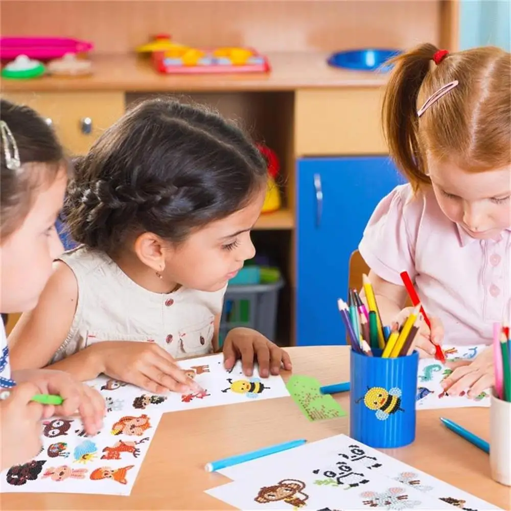 Diamond Painting Knutselpakket voor Kinderen – Creatief & Educatief Knutselplezier met Canvas en Kleurrijke Diamanten